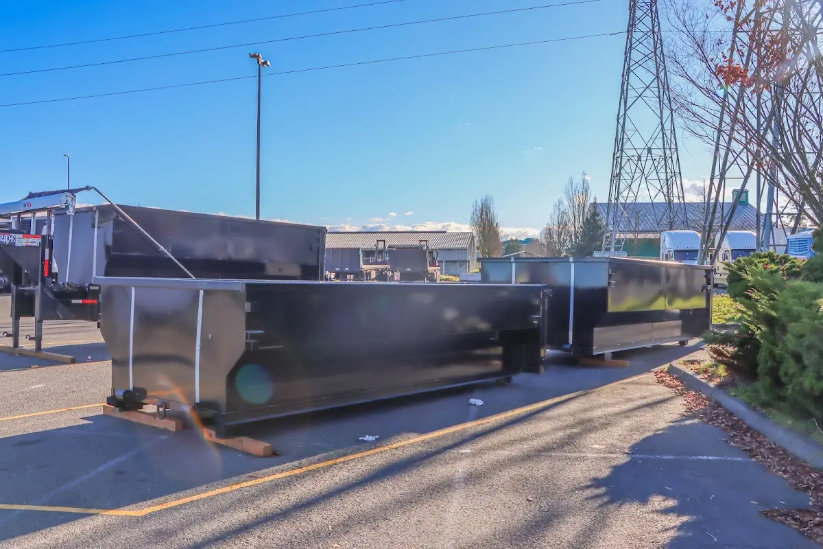 Roll-off dumpster ready for waste disposal at job site for Roofing Dumpster Rental in Eagle